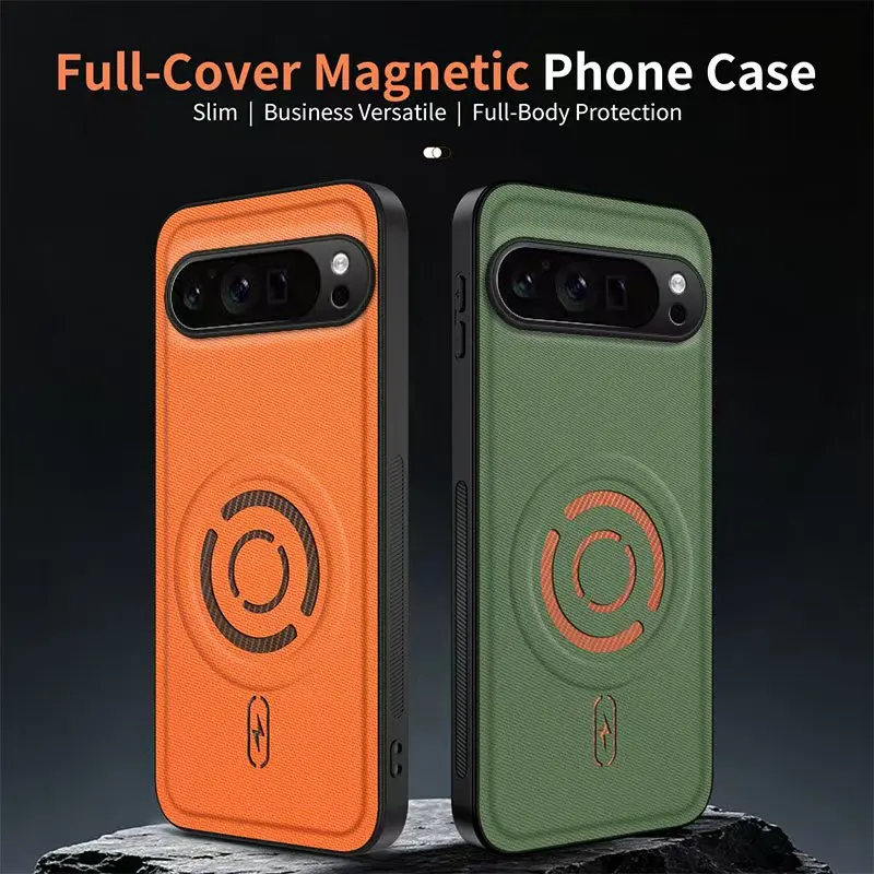 Luxury Technology Fabric Phone Case with Magsafe and Anti-Drop Back Cover