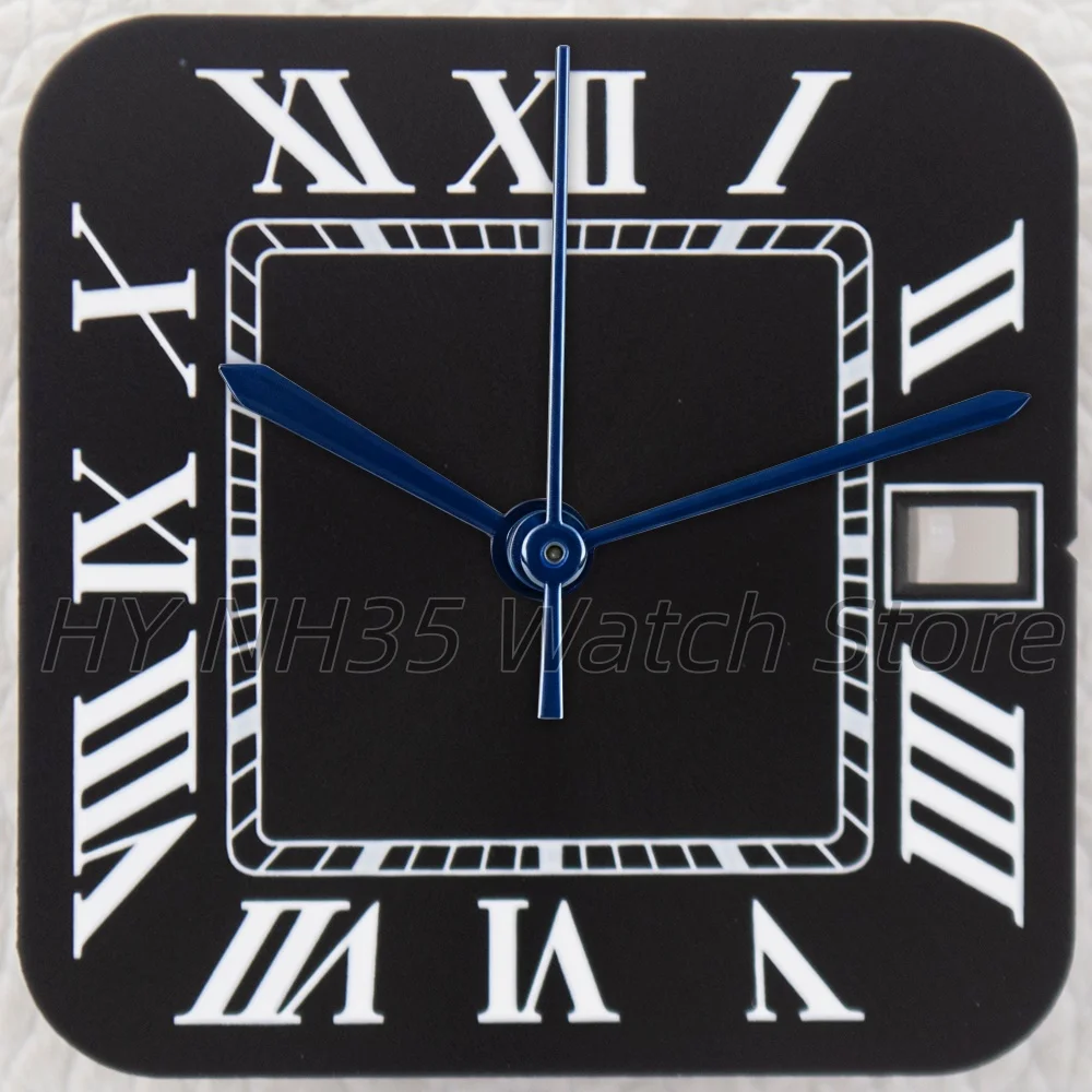 Elegant Stainless Steel Watch Case with Bracelet, 38mm Square Design, Waterproof for NH3x Movements, 27mm Dial Mod Parts