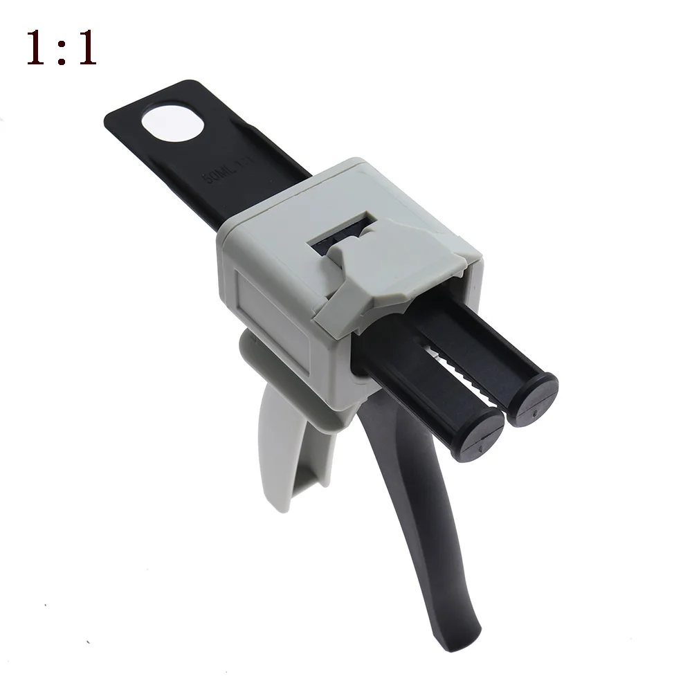 50 ml Zweikomponenten-AB-Epoxid-Klebepistole, 1:1 und 2:1, Applikator, Kleber, Klebstoff, Squeeze, gemischter manueller Kartuschenpistolen-Spender