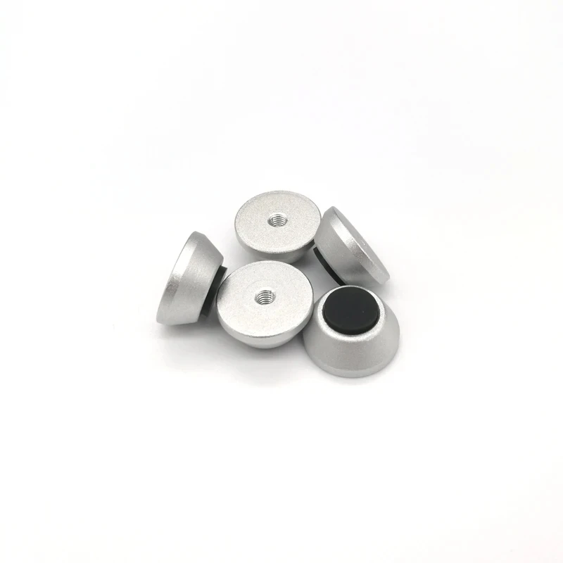 Aluminum CNC HIFI Audio Speaker Spikes Aluminum alloy Chassis Case Foot Pad Anti-shock Shock Absorber Isolation Nail 8PCS