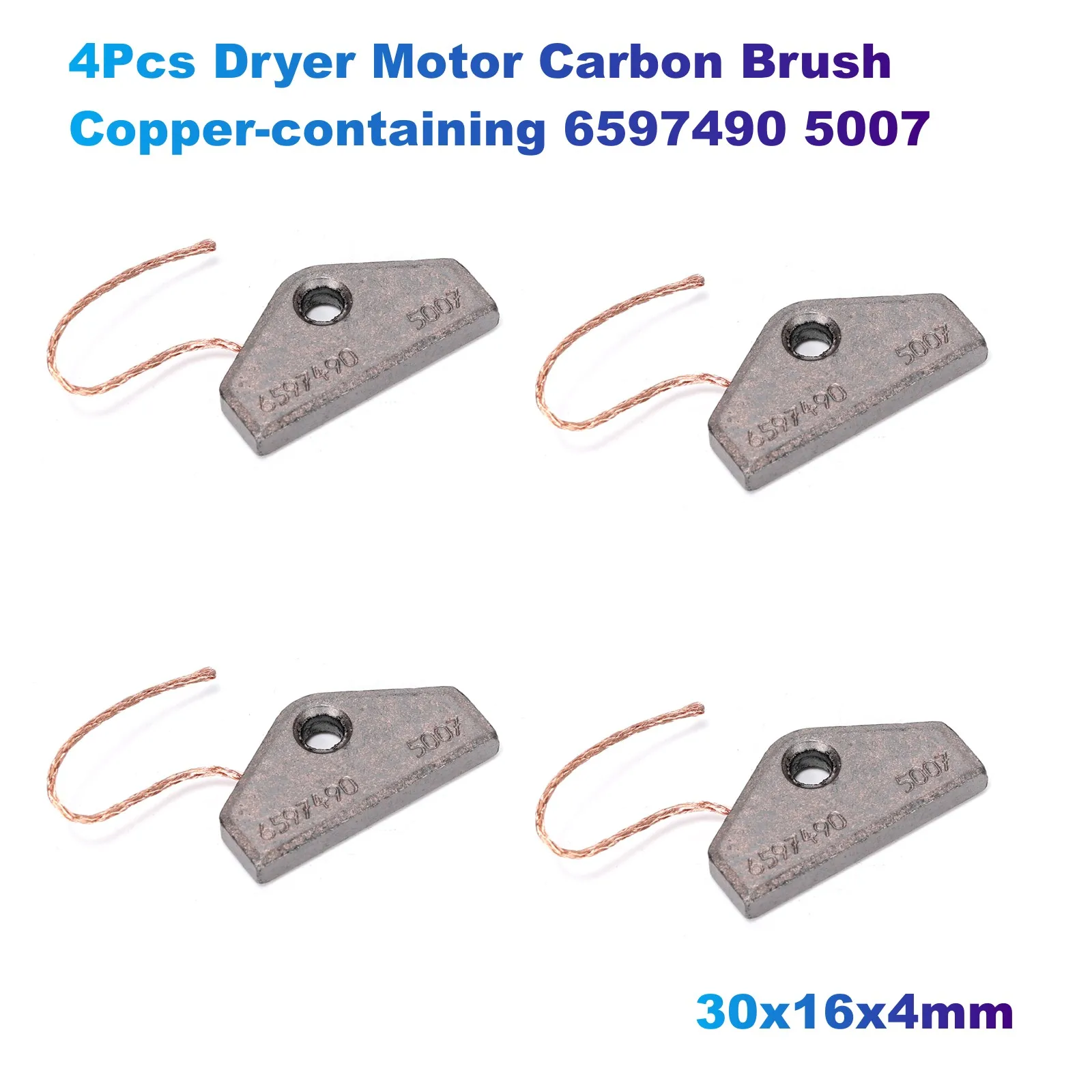 4Pcs Dryer Motor Carbon Brush Copper-containing 6597490 5007  