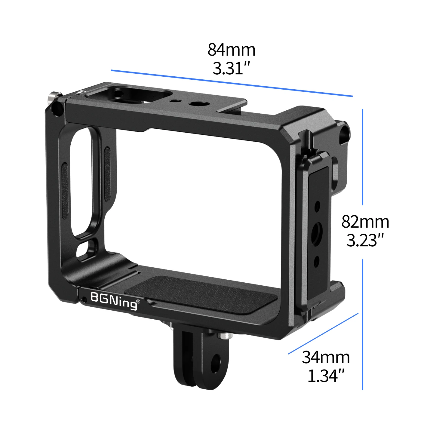 Metall-Käfigrahmen für Insta360 Go Ultra Action-Kamera mit Cold Shoe Erweiterungshalterung, Lichthalterung, Stativadapter und Fahrradhalterung – Detail 17