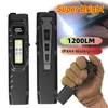 LED Ultra Slim Flashlight with Pen Clip Mini Camping Light IPX44 Waterproof Portable Pocket Flashlight 1200LM for Outdoor Hiking 1