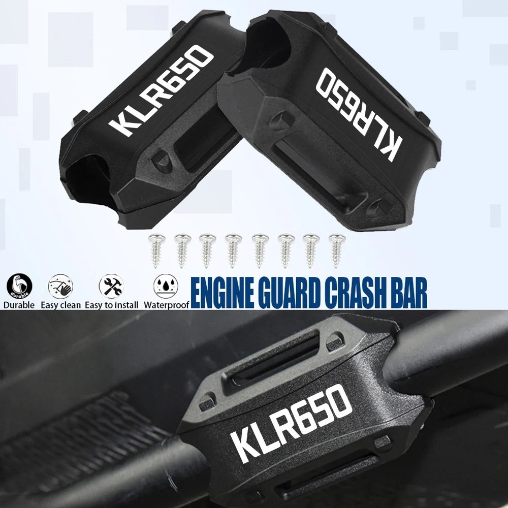 

2023 Motorcycle 25MM Engine Crash Bar Bumper Decorate Guard Block For KAWASAKI KLR650 KLR 650 2016 2017 2018 2019 2020 2021 2022