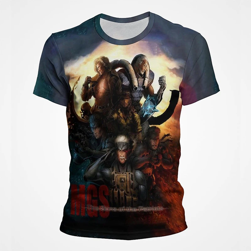 

2022 Summer Game Metal Gear Solid 3D Printe Cool Boy Girl T-shirt Fashion Casual Short Sleeve Tee Unisex Streetwear Clothes