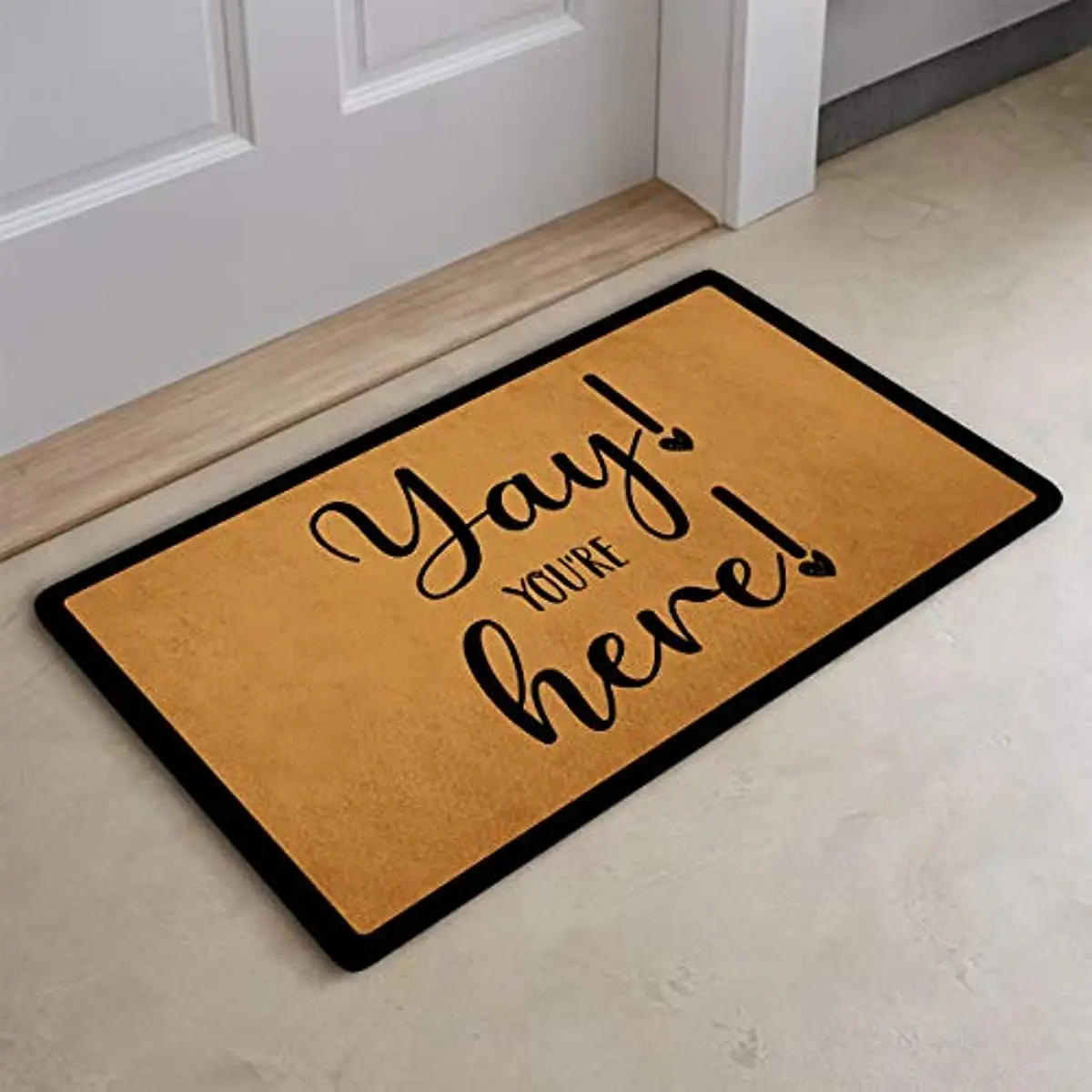 Anti-slip Rubber backing Funny doormat for entrance outdoor floor door mat  40x60cm, Do you live