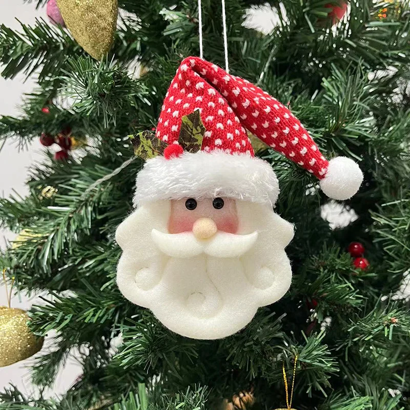 1-10PCS Christmas Tree Hanging Ornaments Decorations Santa Claus Ornaments for Christmas Tree Wall Door Holiday Party Decor