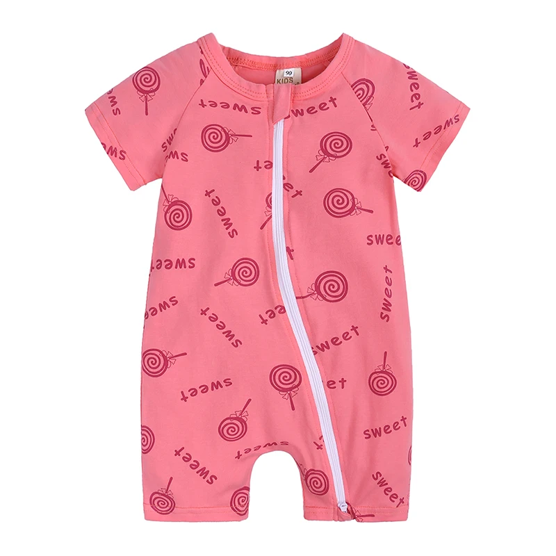 baby bodysuit dress 2022 bicycle pattern short Newborn Baby Clothes cotton Summer Rompers Kids Baby Girl Jumpsuit Toddler Costume jumpsuit for baby Newborn Knitting Romper Hooded  Baby Rompers