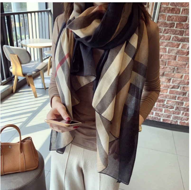185*72CM Print Silk Scarf Shawl Hijab for Women