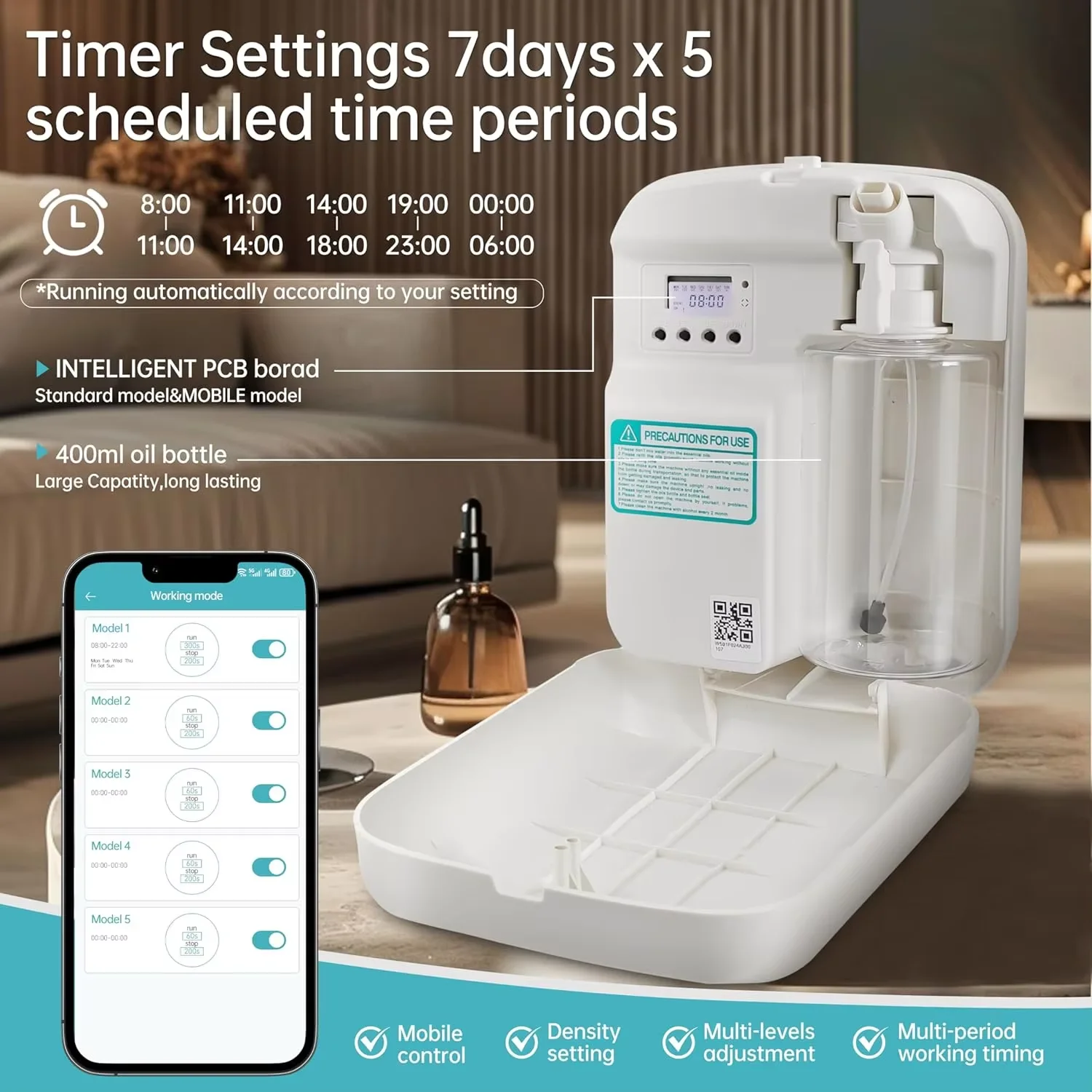 ناشر رائحة ذكي للفنادق تغطية ناشر العطر 500 متر مك...