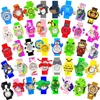 Cartoon Children Watches Baby Study Time Toy Bracelet Kids Slap Watch for Boys Girls Birthday Gift Clock （Free Stickers Battery） 1
