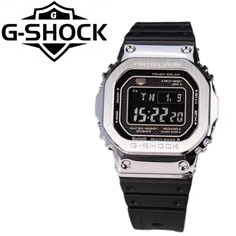 

Мужские часы G-SHOCK Series, винтажные Серебристые квадратные часы, Классические повседневные спортивные водонепроницаемые часы, Роскошные мужские часы высокого класса