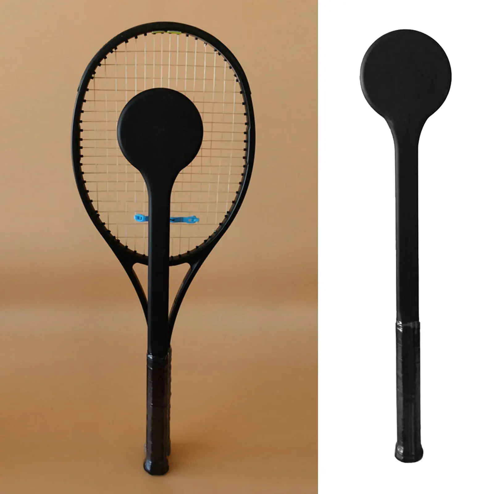Carbon Fiber Tennis Sweet Spot Racket Spoon Swing Training Racket