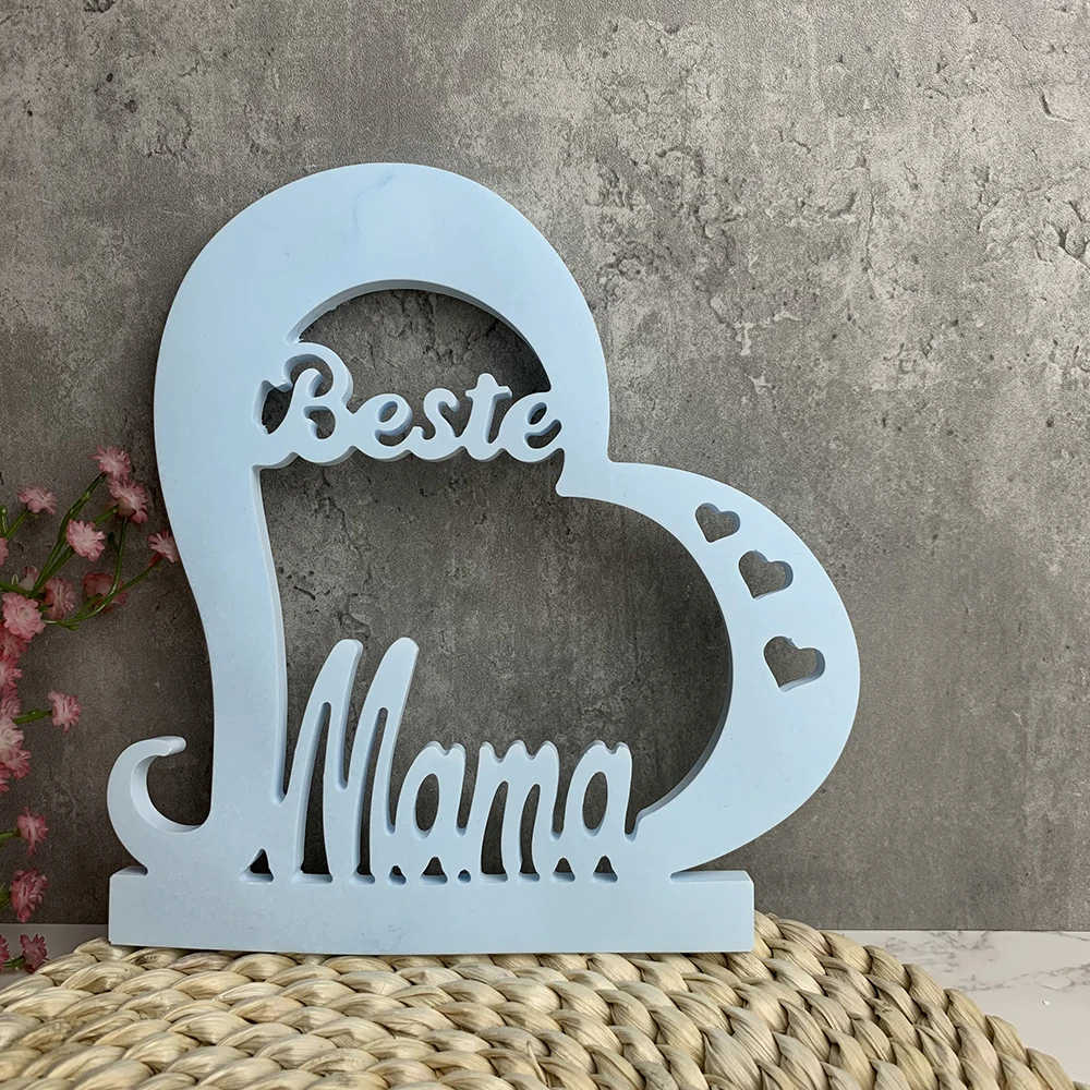 

Best MAMA Candlestick Silicone Mold Handmade Candle Holder Cement Plaster Mould DIY Mother's Day Gift Candle Stand Resin Mold