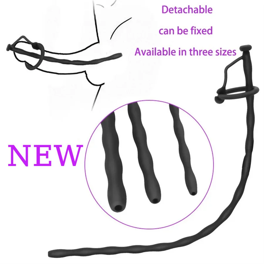 Silicone Hollow Urethral Catheter Dilator Horse Eye Irritation Penis Plug Insertion Urethral Cathe Sounding Sex Toys for Men urethral dilator silicone urethral dilator
