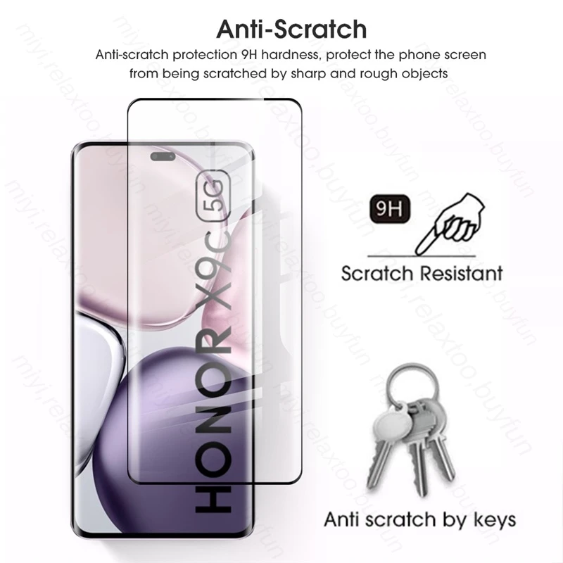 Premium 4-in-1 Curved Glass Case with Camera Lens Protection