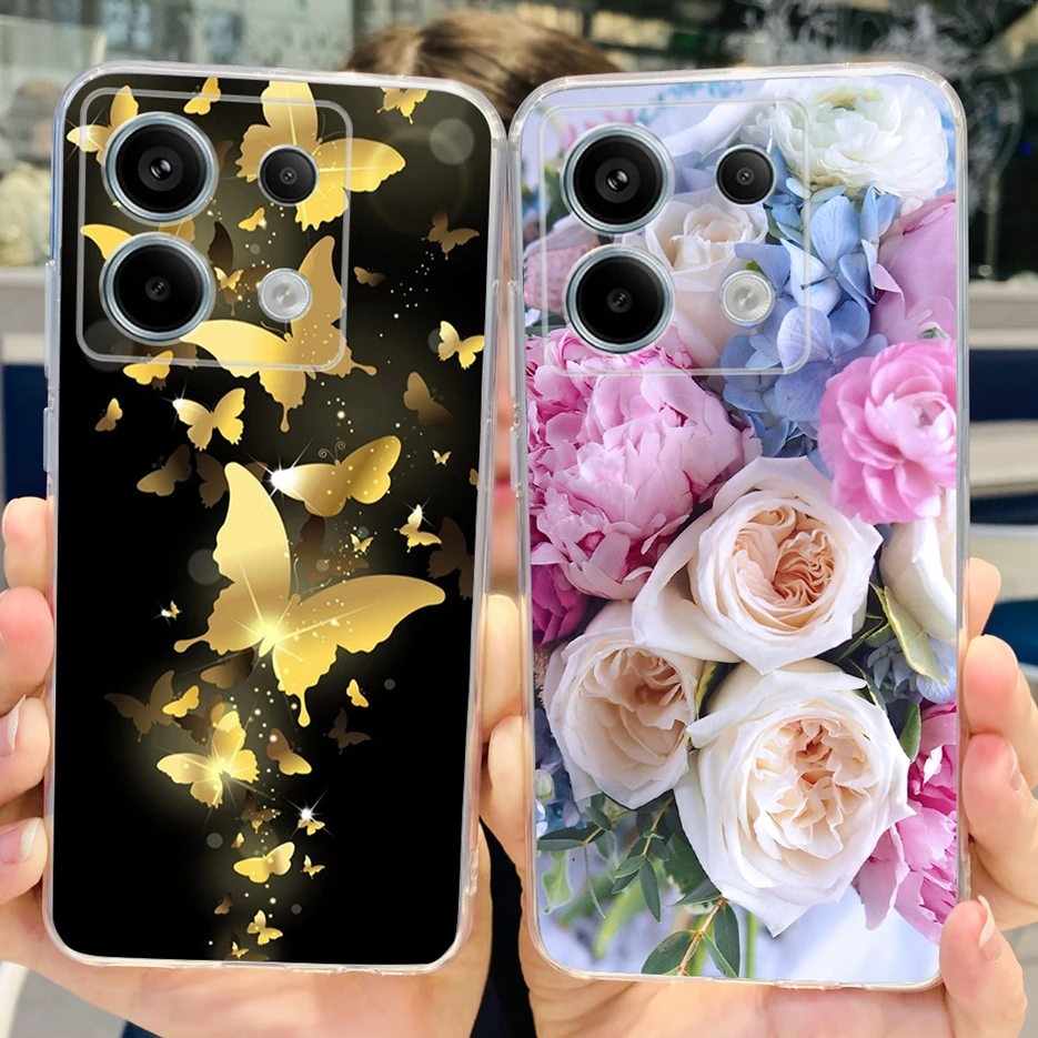 Cute Cat Butterfly Painted Soft Silicone Phone Case