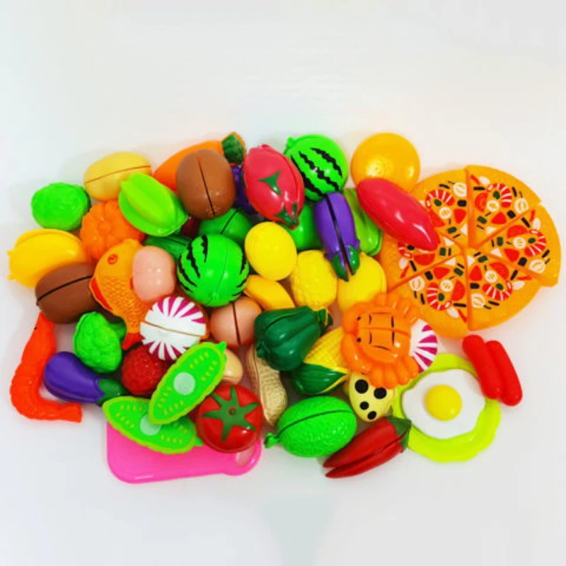 

Pretend Play Toys Plastic Food Cutting Fruit Vegetable Pretend Play Children Kitchen Toys Montessori Learning Educational Toys
