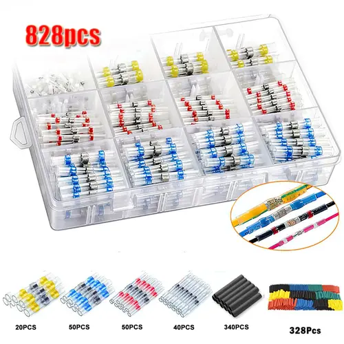 50-1000Pcs Solder Seal Wire Connectors Heat Shrink Solder Butt Insulated Connectors Solder Connector Kit Automotive Marine - Image 10