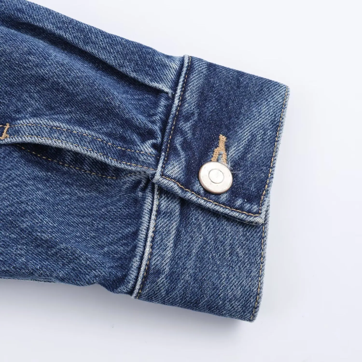 Women's Faux Fur Collar Denim Short Jacket Female Single Breasted High Waisted Long Sleeved Autumn Winter Warm Jacket Streetwear