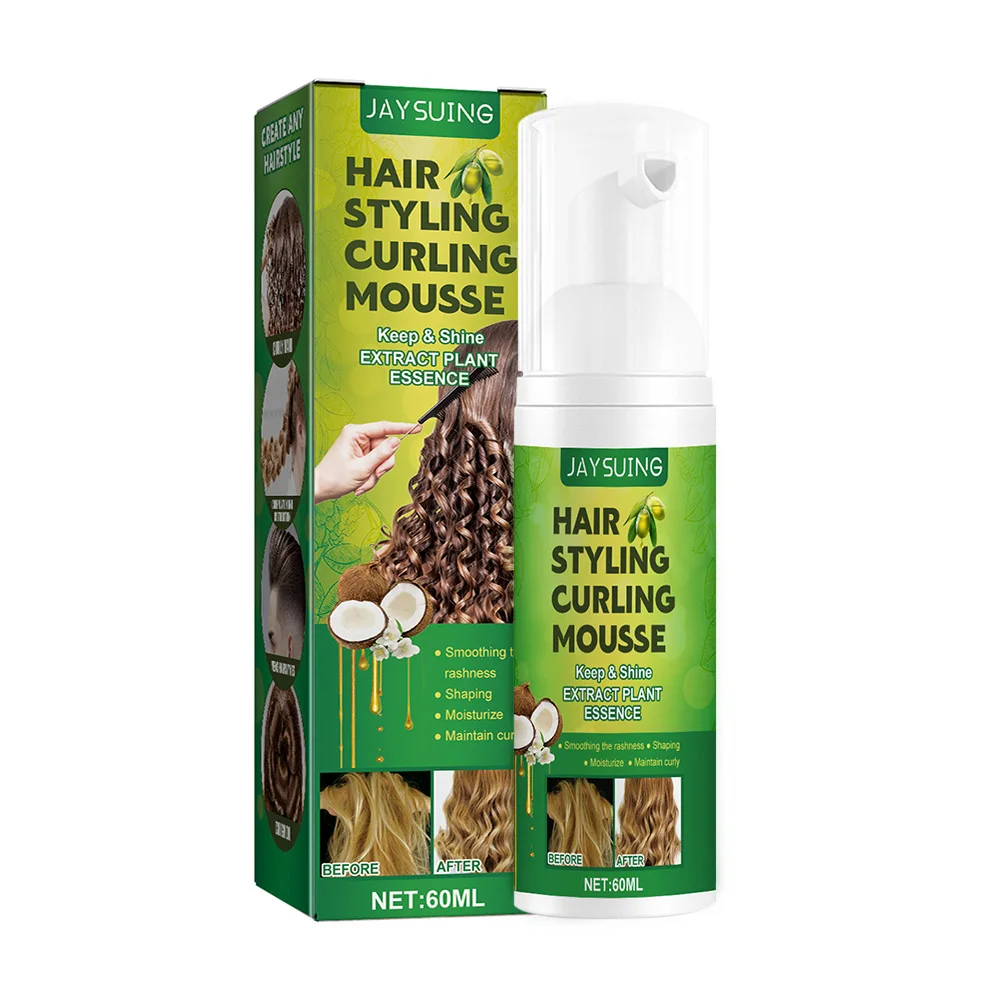 60ml Hair Sculpting Mousse Professional Curly Hair Styling Cream Natural Fluffy Moisturizing Women Haircare Products