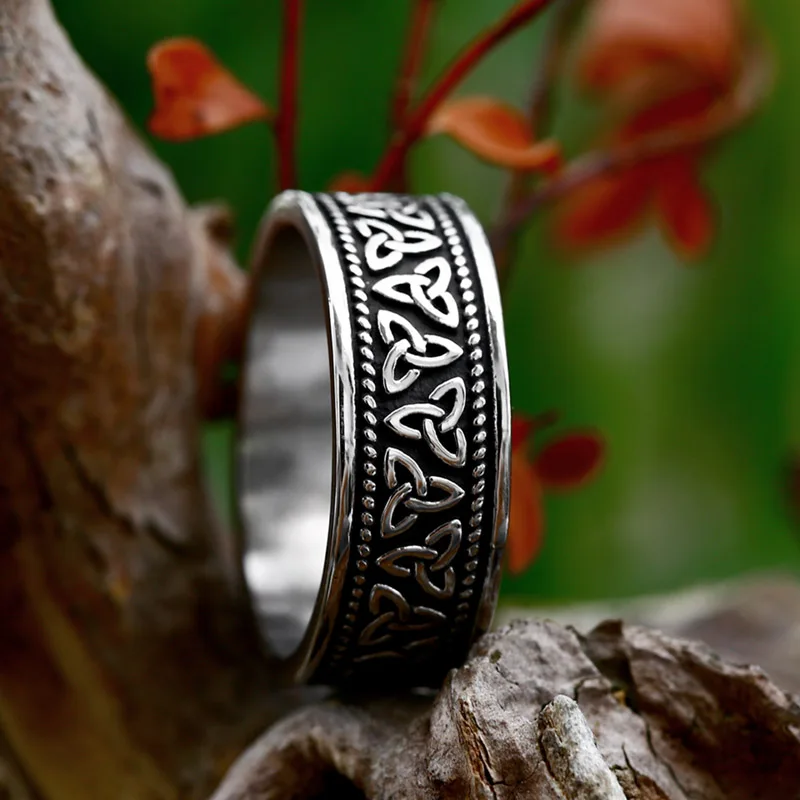 BEIER Viking Nordic Celtic Knot Amulet Ring Men's Ring Bands For Couple Engagement Jewelry Fashion Jewelry