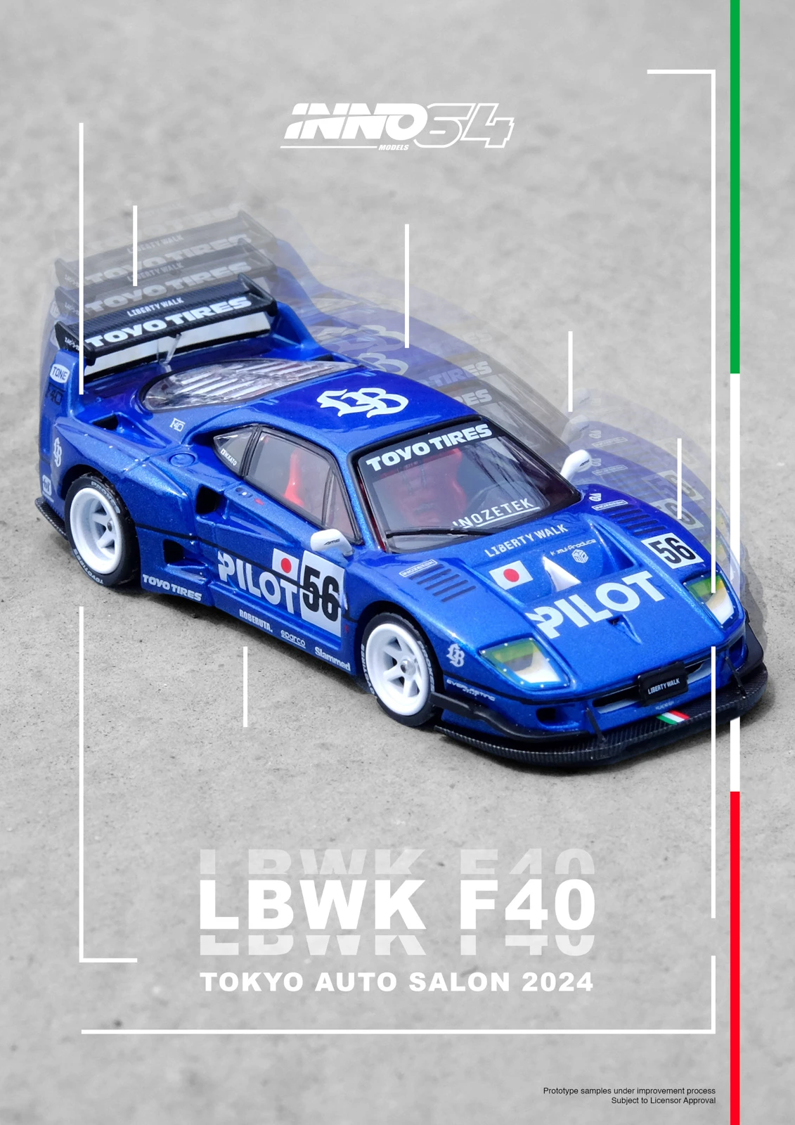 TPC LBWK F40 1000台限定 東京オートサロン シリアルナンバー入り TPC LBWK F40 1000台限定 東京オートサロン シリアルナンバー