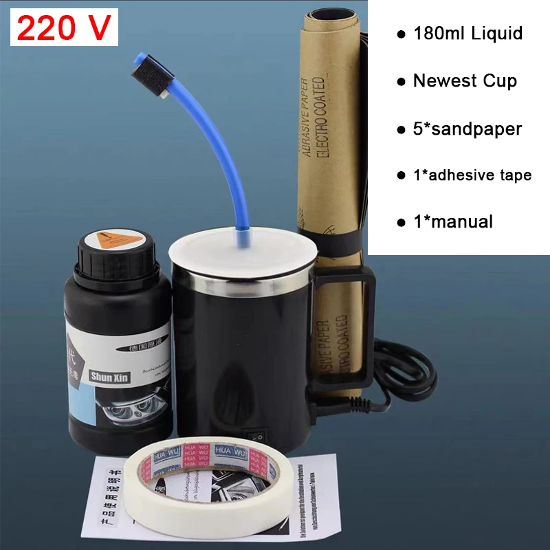Car headlight sanding kit 800g car headlight restoration polish kit polish car headlights liquid polymer faros headlight polishing repair kit