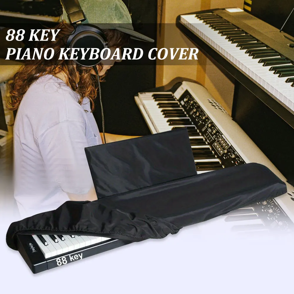 Piano Cover 88-Key Electronic Piano Cover With Drawstring Spectrum Face Cover Electric Piano Full Tech Cloth Material
