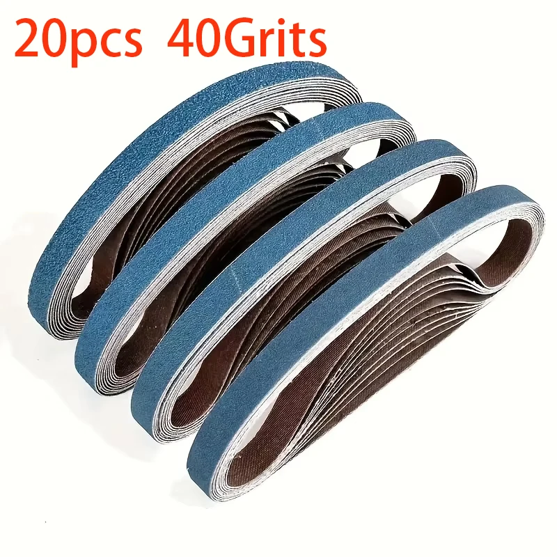 Premium 10-inch Sanding Belts Set - 10/12 Pieces with Fused Alumina Zirconia, Assorted Grits 40 | 60 | 80 | 120
