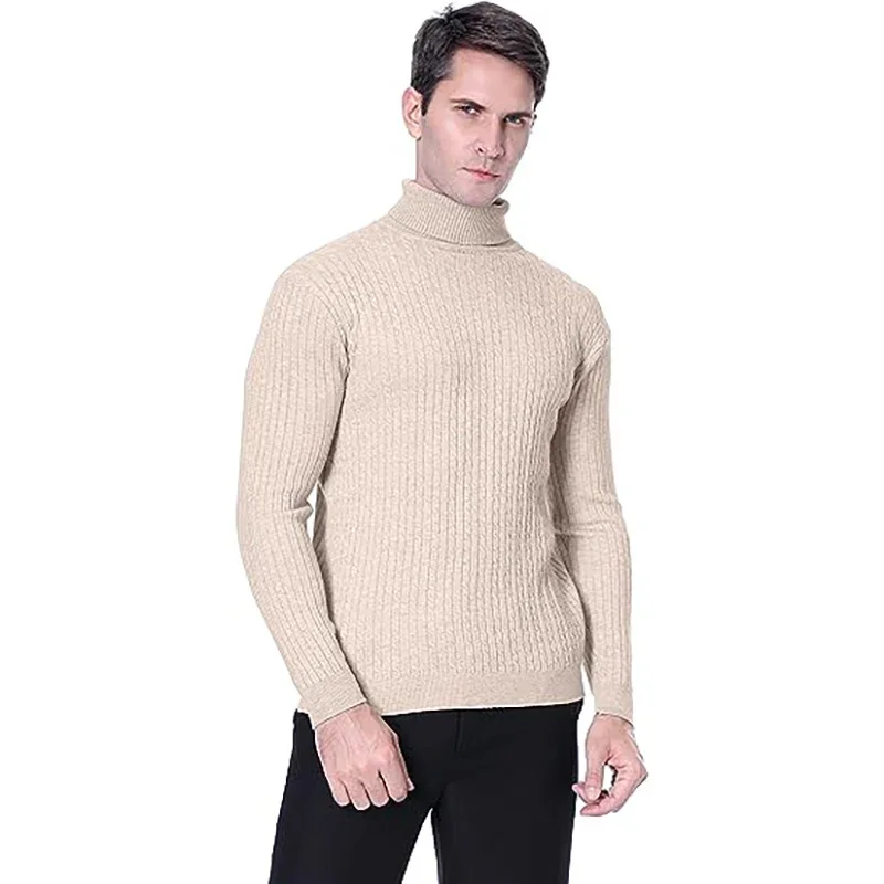 

Зимний мужской свитер с высоким воротником, повседневный мужской вязаный свитер, сохраняющий тепло, мужские пуловеры для фитнеса, топы
