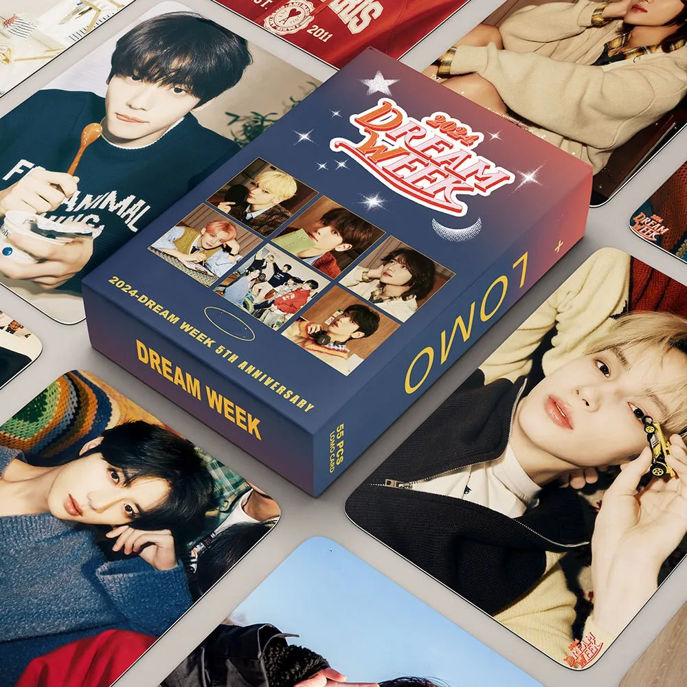 

55 шт./коробка KPOP Soobin Yeonjun 2024 мечта 5th годовщина Lomo карты Beomgyu Taehyun Hueningkai селфи фотокарты Поклонники подарки