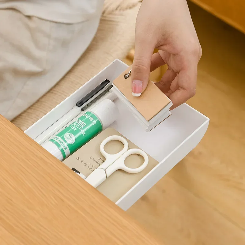 Creative Hidden Drawer Storage Box-No Drilling Desk Organizer with Sticky Small Drawers for Office Supplies