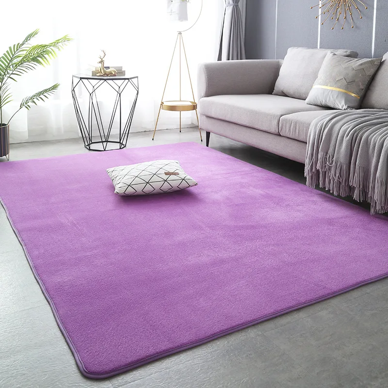 Floor Mat Coral Velvet For Modern Living Room Decoration Thick Short Plush Area Rug Kids Bedroom Play Crawling Mat Balcony Cushion shaggy rugs
