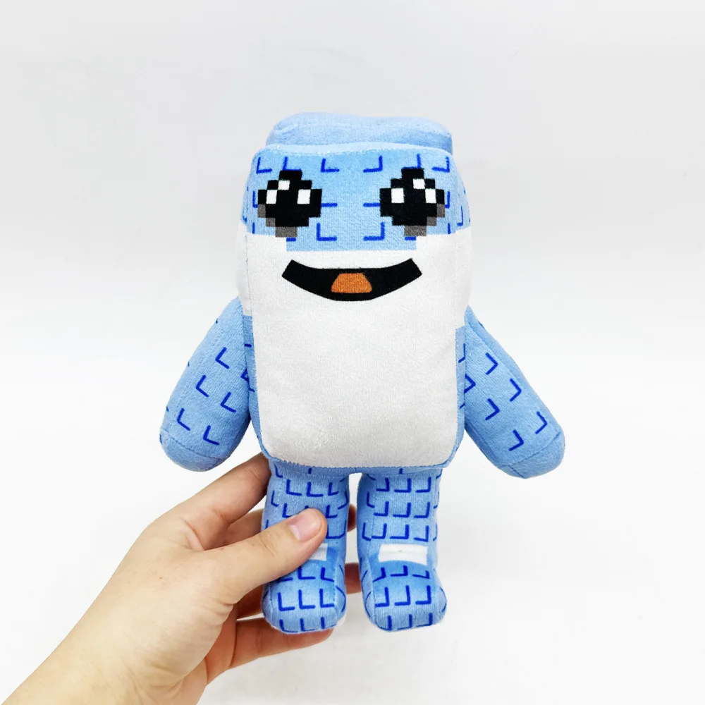 21/25cm STEAL A BRAINROT サメぬいぐるみ ブルーモザイク人形 ゲーム