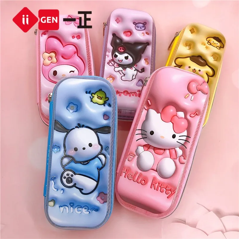 

Карандаш Sanrio, фоторучка, милый карандаш Hello Kitty Cinnamoroll Kuromi, сумка для хранения ручек, коробка для канцелярских принадлежностей, школьные принадлежности для учащихся