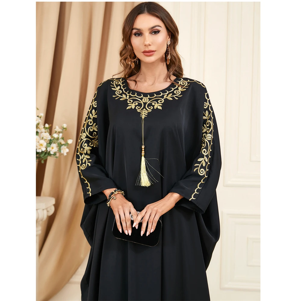 

Dubai Abaya Muslim Women Casual Bat Sleeve Long Maxi Dress Turkey Eid Party Ramadan Kaftan Arab Robe Femme Islam Jalabiya Caftan