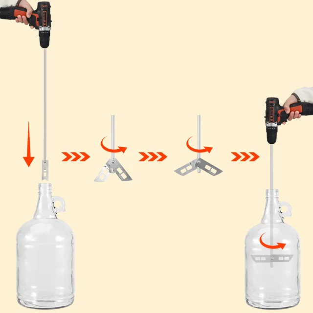 Miscelatore Per Birra In Acciaio Inox 304 - Agitatore Per Home Brewing E Cucina - Foto 10