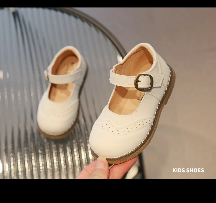 Description Picture 3 of item2024 Spring Autumn Kids Soft Leather Shoes For Girl School Party Buckle Strap Girls Shoes
