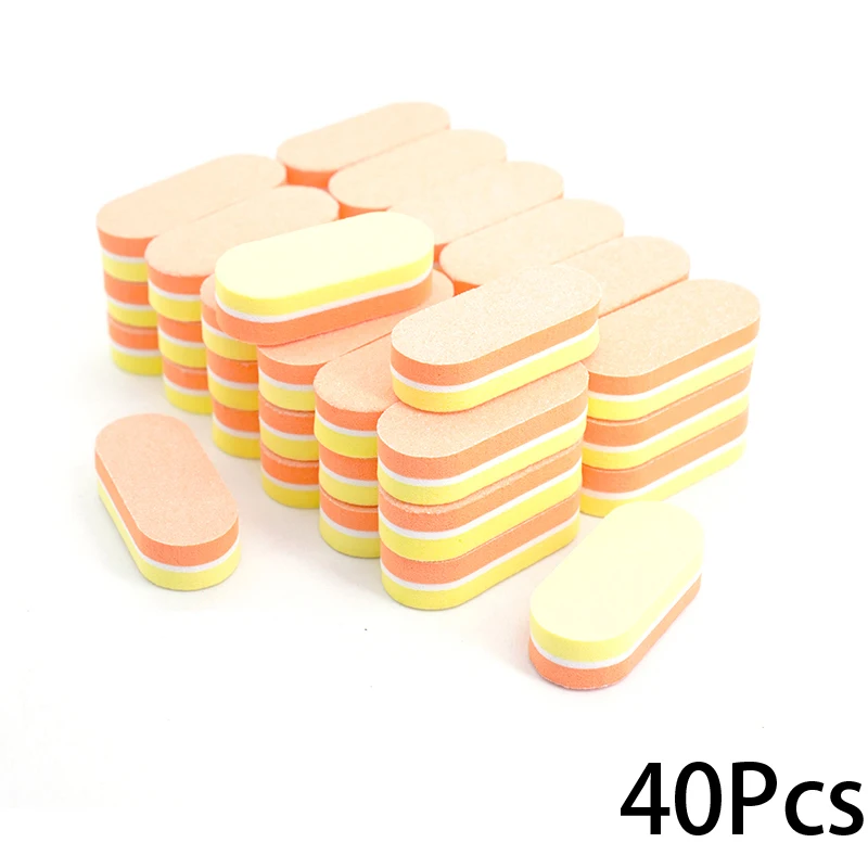 10/20/40Pcs Mini Nail Sponge File Buffer Block Gel Accessories