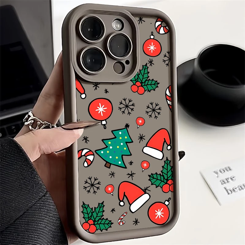 thumbnail image 1 of Funda de silicona TPU suave a prueba de golpes para iPhone, funda de Año Nuevo con sombrero de Navidad para iPhone 16, 15 Pro Max, 14 Plus, 11, 13, 12 Pro, X, XS, XR, 8, 7, 1 of 5