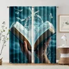 2pcs, Curtain Set 2D print inspirational bible Versatile Durable Polyester (without rod) Stuff Clearance for Kitchen Living Room 2