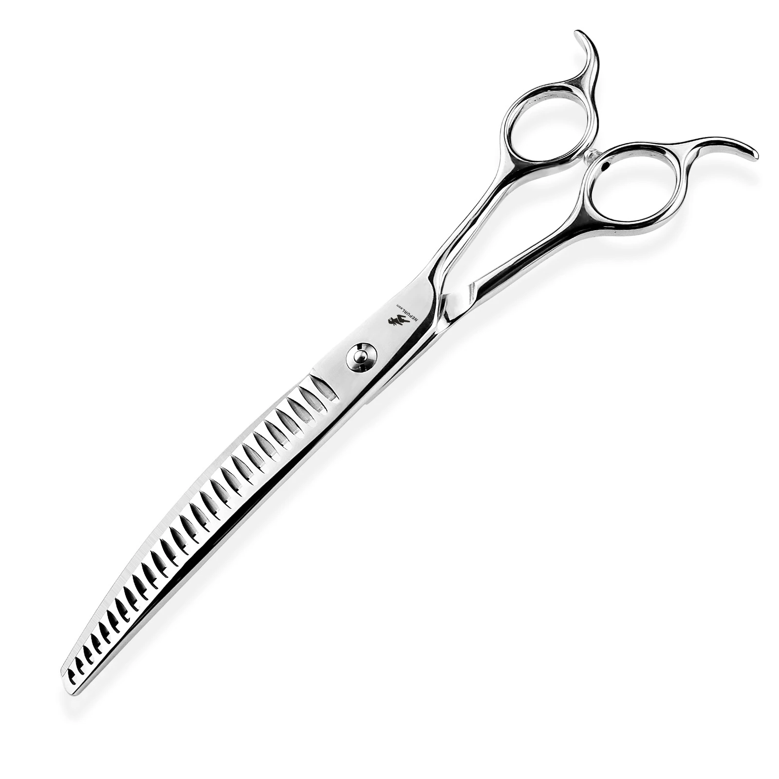 Dog Grooming Scissors Japan Stainless 7" 8" Pet Scissors Dog Curved Chunker for Groomer Bend Down Thinning Shears