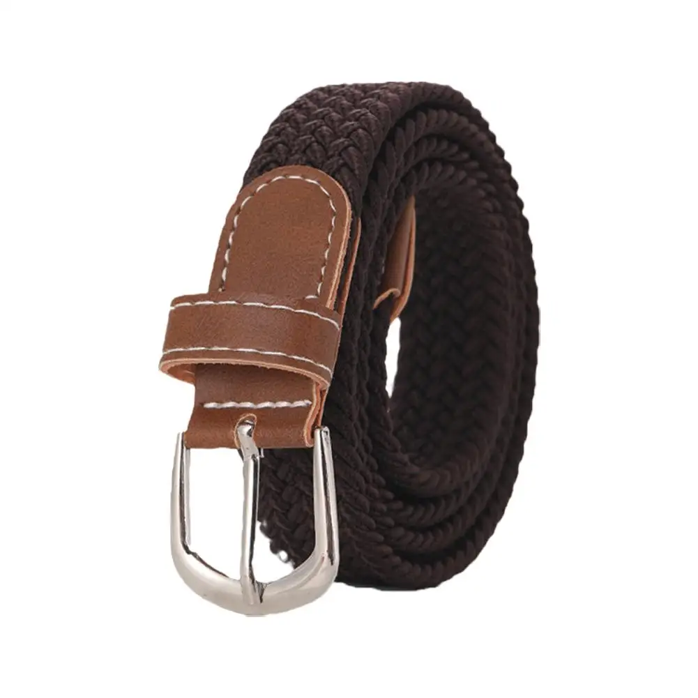 100cm Casual Knitted Pin Buckle Men Belt Canvas Belt