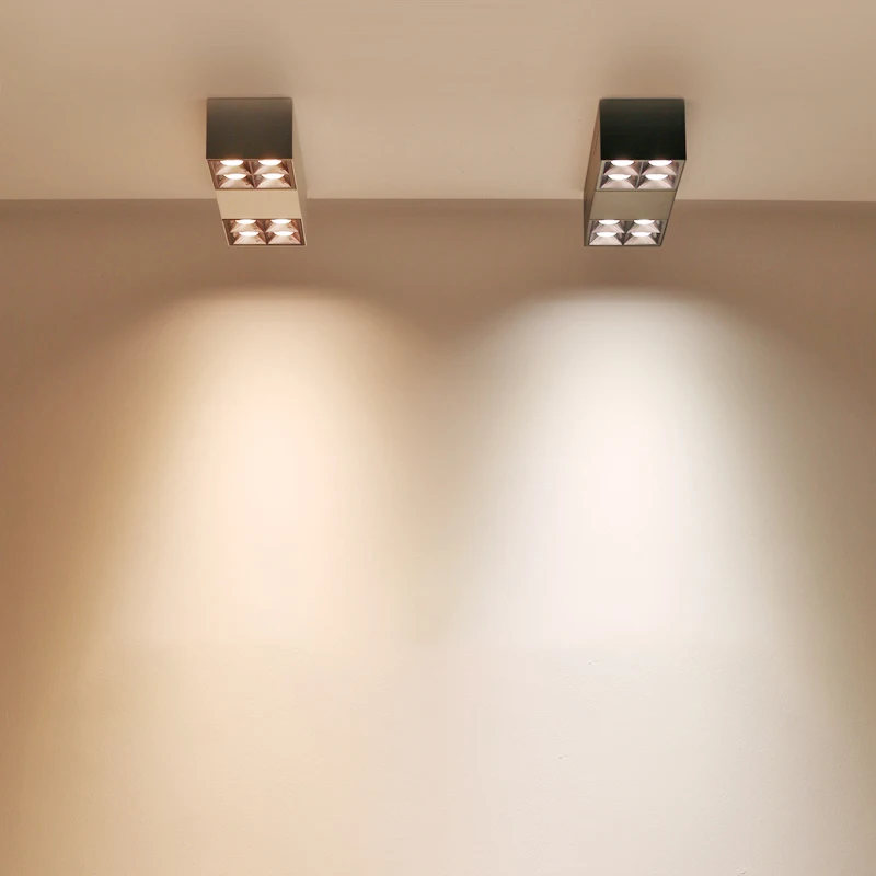 LED 스포트라이트, 천장 표면 장착, 눈부심 방지 천장 조명, 그릴 라이트, 홈 거실, 메인 라이트 다운라이트 없음, 18W