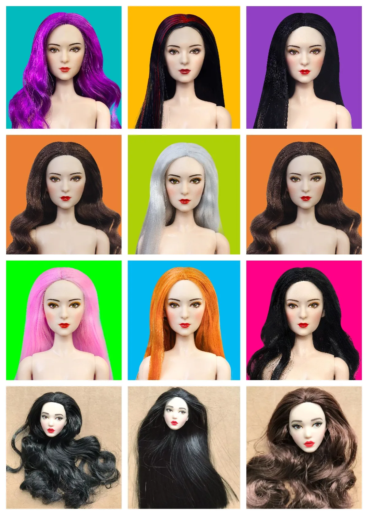 

Голова куклы MENGF, игрушка, милая красочная голова куклы, украшения для девочек, хороший макияж, Китайская классическая кукла, детали Головы Куклы