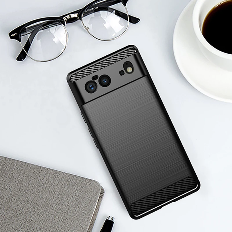 Carbon Fiber Shockproof Silicone Case