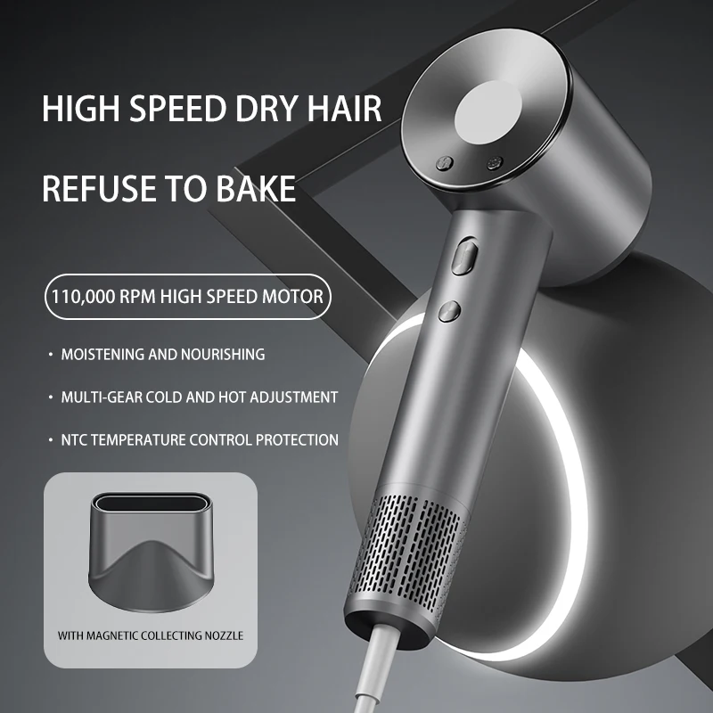 مجفف شعر كهربائي عالي السرعة قوة عالية 1600 وات ال...