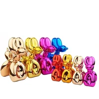 Скульптура собаки из воздушного шара из смолы, домашний декор, украшение стола и аксессуары, офисные декоративные скульптуры и фигурки животных в скандинавском стиле — изображение 4