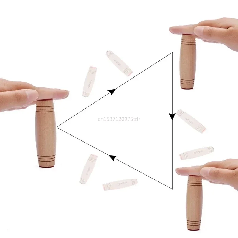 Wooden Fidget Toys Flipo Flip Desk Kinetic Skills Toys Decompression Stick Creative Anti Stress Artifact Flip Stick Finger Toys 2